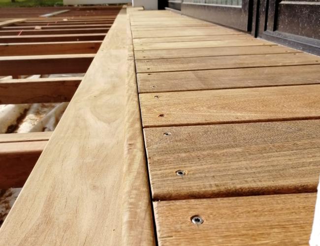 Création de terrasse en bois exotique à Sermiers 51500 ( 51 secteur Marne ).