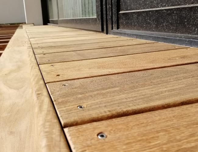 Création de terrasse en bois exotique à Coulommes-la-Montagne 51390 ( 51 secteur Marne ).