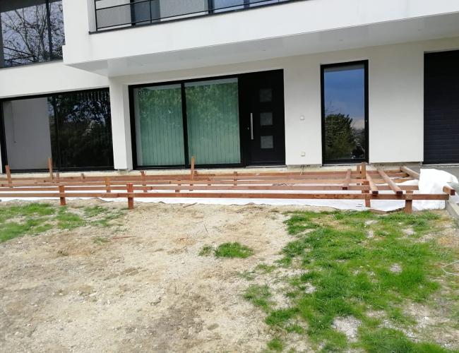 Création de terrasse en bois exotique à  Sermiers 51500 ( 51 secteur Marne ).