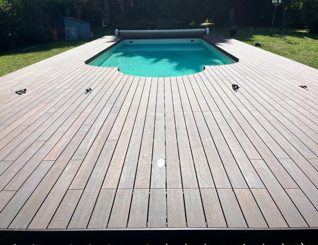 terrasse en bois piscine Marne 51