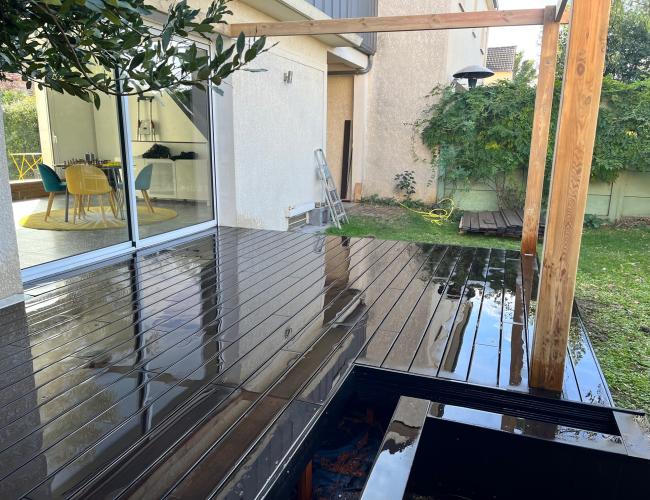 pose de terrasse en bois Janvry 51