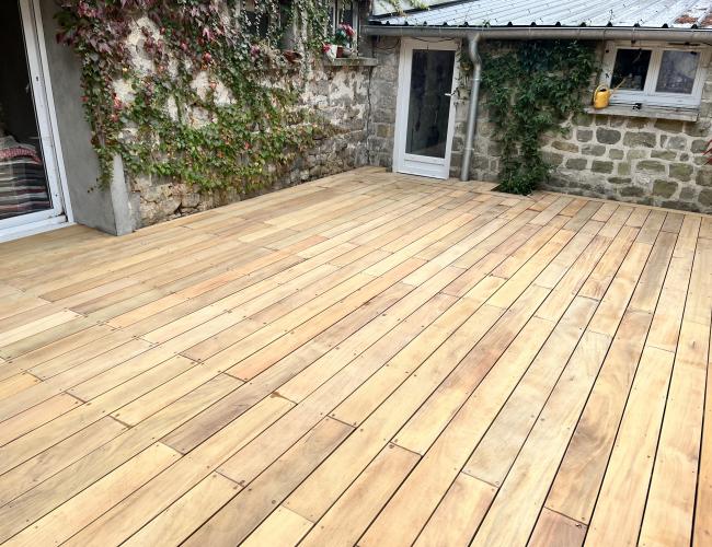 pose de terrasse en bois exotique Epernay 51