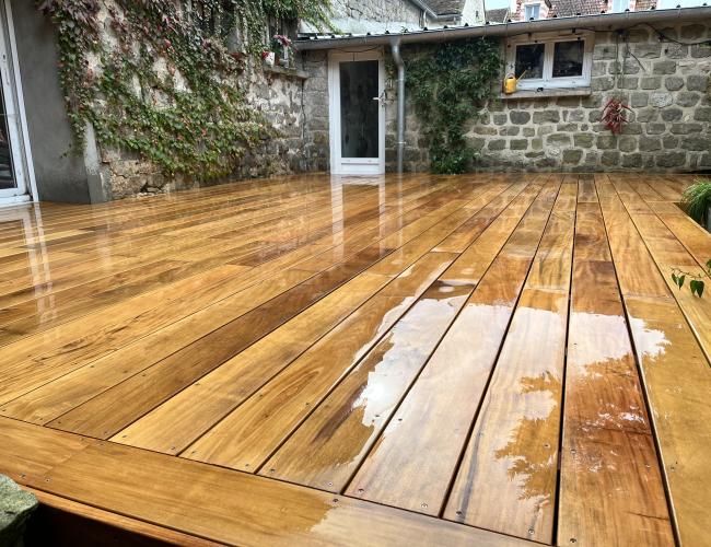 pose de terrasse en bois exotique Marne Reims 51